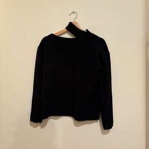 SHEIN Ribbed Black Knit Top